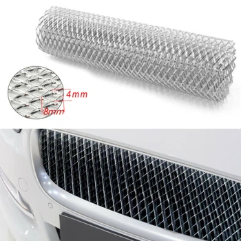 

Universal Silver Aluminum Material 40x13 Inch Aluminum Car Tuning Racing Grill Mesh Vent Grill 0.16x0.31Inch car accessories