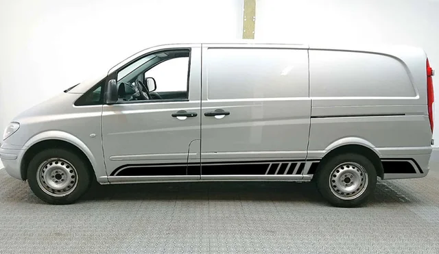 2 Stück Auto aufkleber für Mercedes Benz Vito V Klasse Viano W447 V260 W639  W638 Marco Polo Camper Van Tuning Zubehör Vinyl Aufkleber