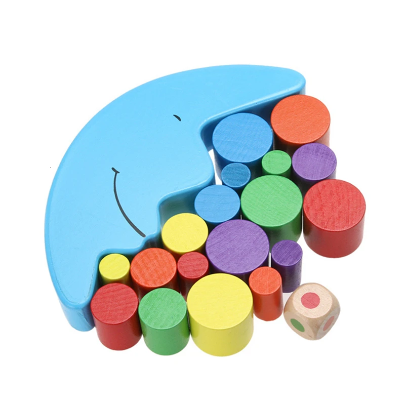 amazing  Colorful Kids Wooden Toys Balance Game Montessori Early Learning Educational Toys For Children Buil