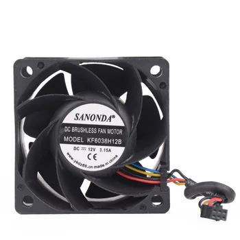 

New line 6 cm 6038 big air volume 4 cooling fans KF6038H12B 12 v 3.15 A
