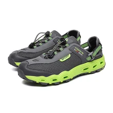 Мужская Летняя Уличная обувь на мягкой нескользящей подошве; альпинистские сандалии; походная обувь; модный тренд; прогулочный светильник из сетчатого материала