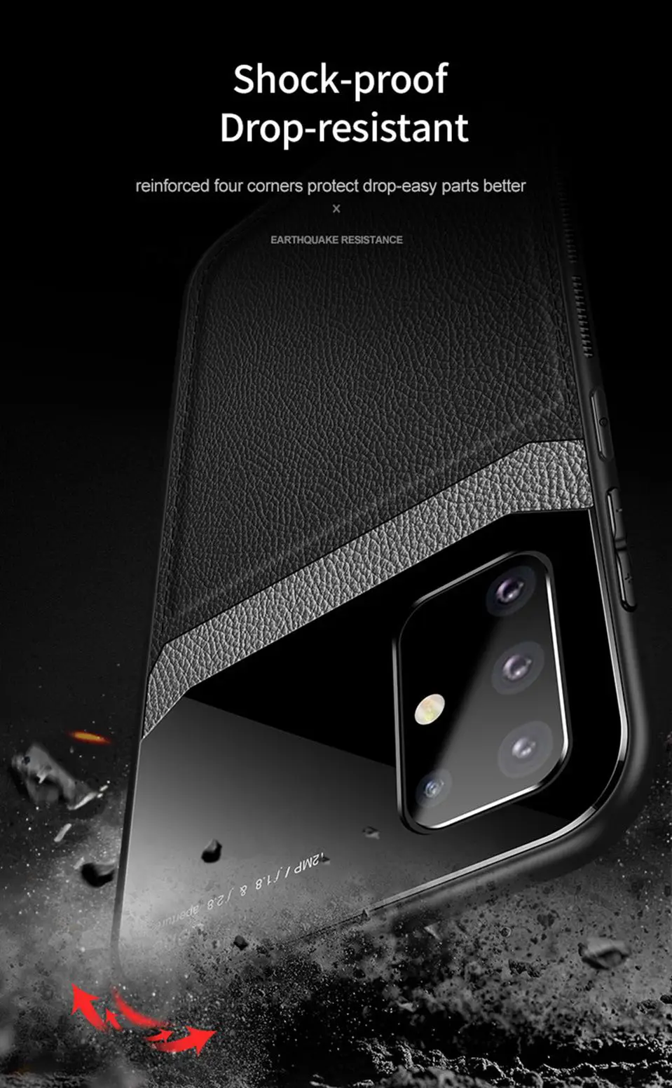 Case For Samsung Galaxy S20 Ultra S10 S9 S8 Plus Cover Bumper Leather Phone Case For Samsung A51 A71 Note 10 Plus 9 8 M30S Funda (10)