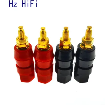 

High quality Red Black Banana plugs Couple Terminals Amplifier Terminal Binding Post Banana Speaker Plug Jack