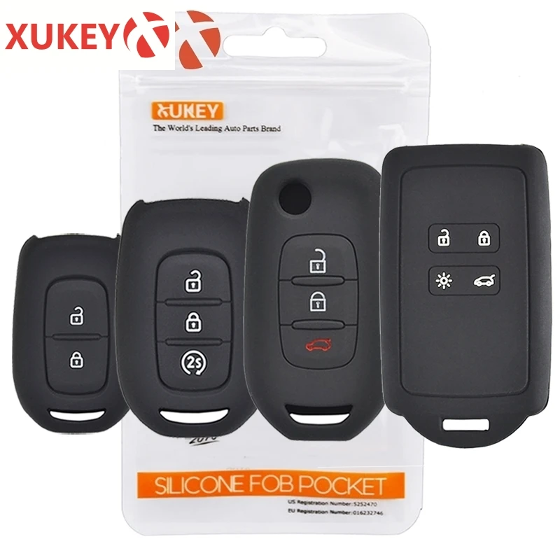 Silicone Car Key Case Cover For Renault Megane Koleos Kadjar Clio Captur kwid Dacia Logan Duster Remote Fob