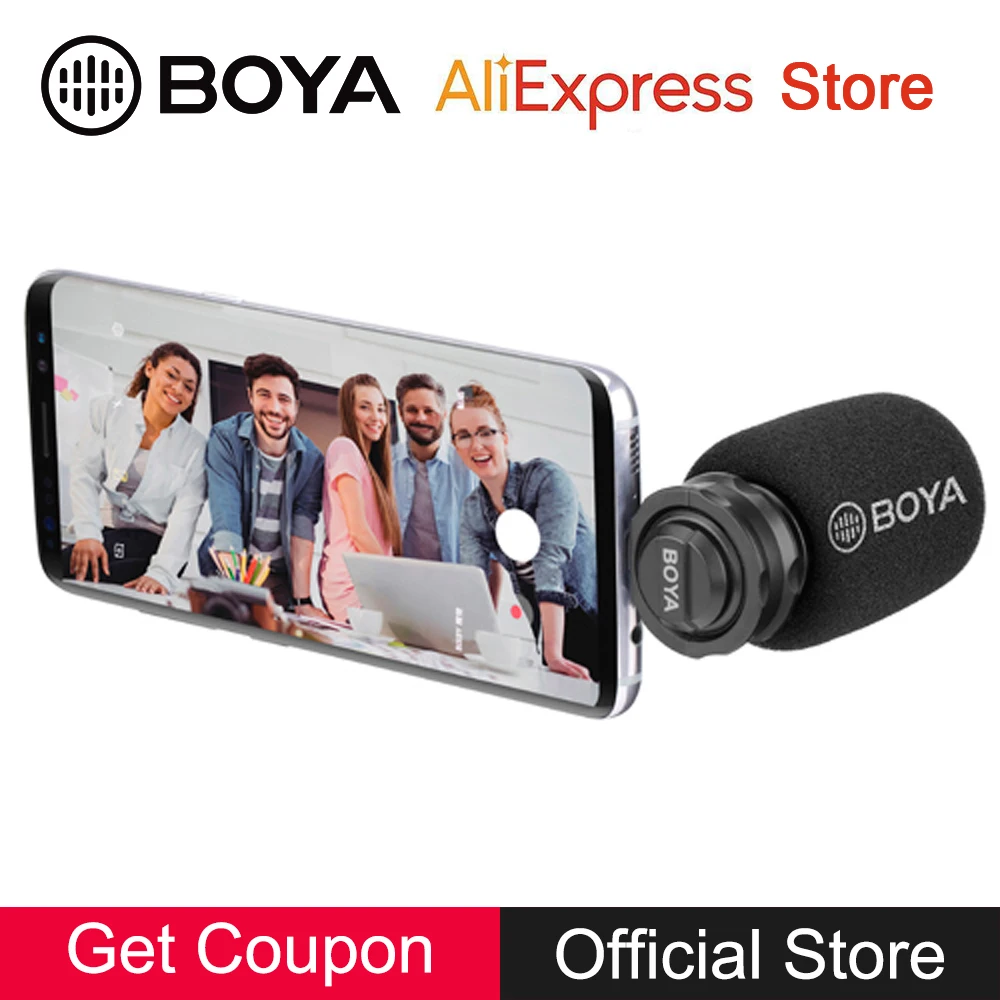 

BOYA BY-DM100 Stereo Microphone for SAMSUNG Galaxy S9+ S8+ S7+ HUAWEI P20 Pro Mate Honor 10 9 OPPO Find X Vivo NEX Vlog Film Mic