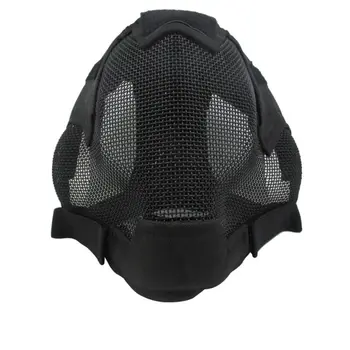 

Portable Military Airsoft Paintball Masks Outdoor Steel Mesh Full Face Mask