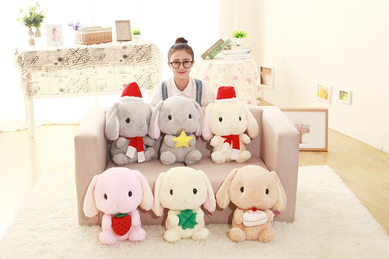 32/40 см Симпатичные мягкие Lop кролик мягкие Животные плюшевая игрушка кролик кукла подушка подарок для маленьких девочек, платье для дня рождения, рождественский подарок