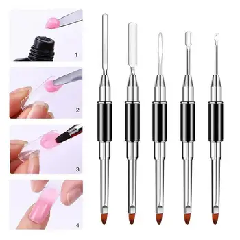 

Dual Ended Nail Brush Acrylic Painting Pen Shape Tools Nail Pen Slice Acrylic Gel For Uv Nails Extension A8R7