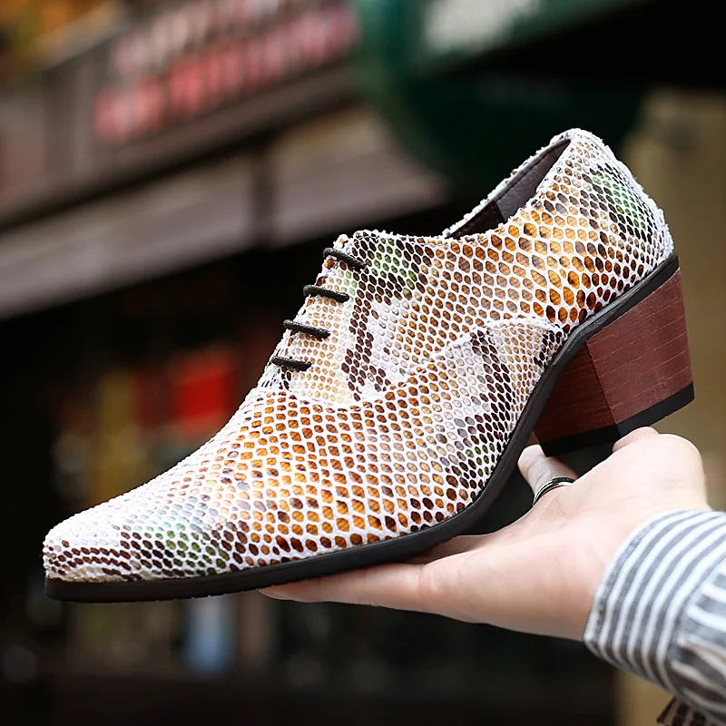 

Men leather Shoes Fashion Plaid Formal Office shoes men Slip On driving Shoes Casual Pointed toe club wedding party shoes a4