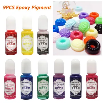 

9pcs/Set Practical Crafts Colourant DIY UV Dye Epoxy Resin Liquid Model Jewelry Making Paint Solid Color Pigment Concentrated