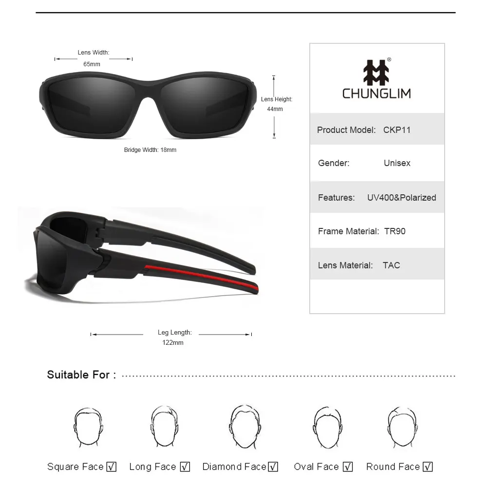 CHUNGLIM, модные поляризационные солнцезащитные очки для мужчин, бренд, дизайн, Ретро стиль, для вождения, солнцезащитные очки, мужские очки, тени, UV400