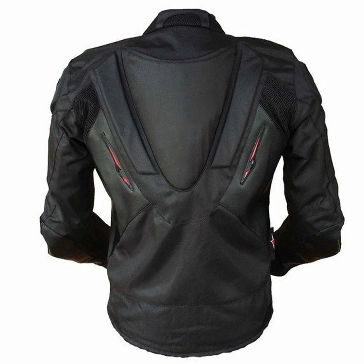 Мотоциклетный гоночный куртка с уплотнением на спине с полной подкладкой красные черные защитные куртки