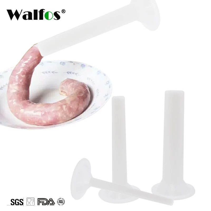 WALFOS 3pc/Set Food Grade Quality Meat Grinder Filling Meat Tube Sausage Filling Handmade Sausage Tube Meat Grinder