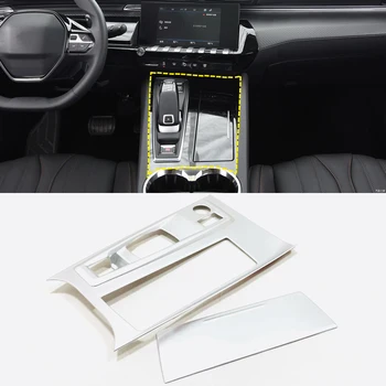 

Left hand drive For Peugeot 508 2019-2020 ABS matte Interior Central control Gear Panel Cover trim