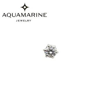 

Silver single earring aquamarine 43503-s-a with cubic zirconia