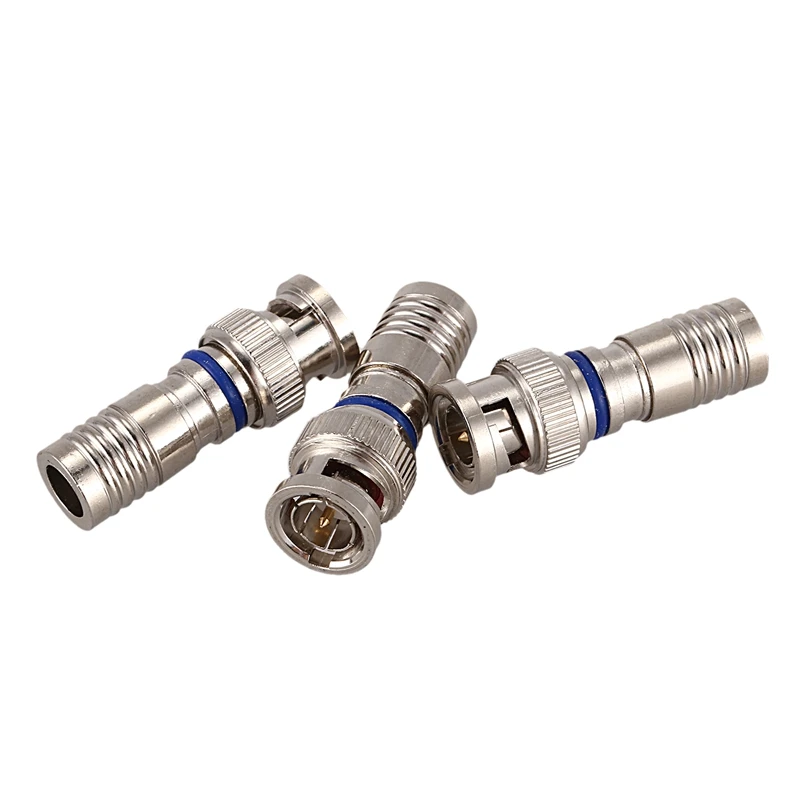 

10PCS CCTV Male BNC Compression Connector RG59 Coax Cable Adapter for Security Camera, Best Quality