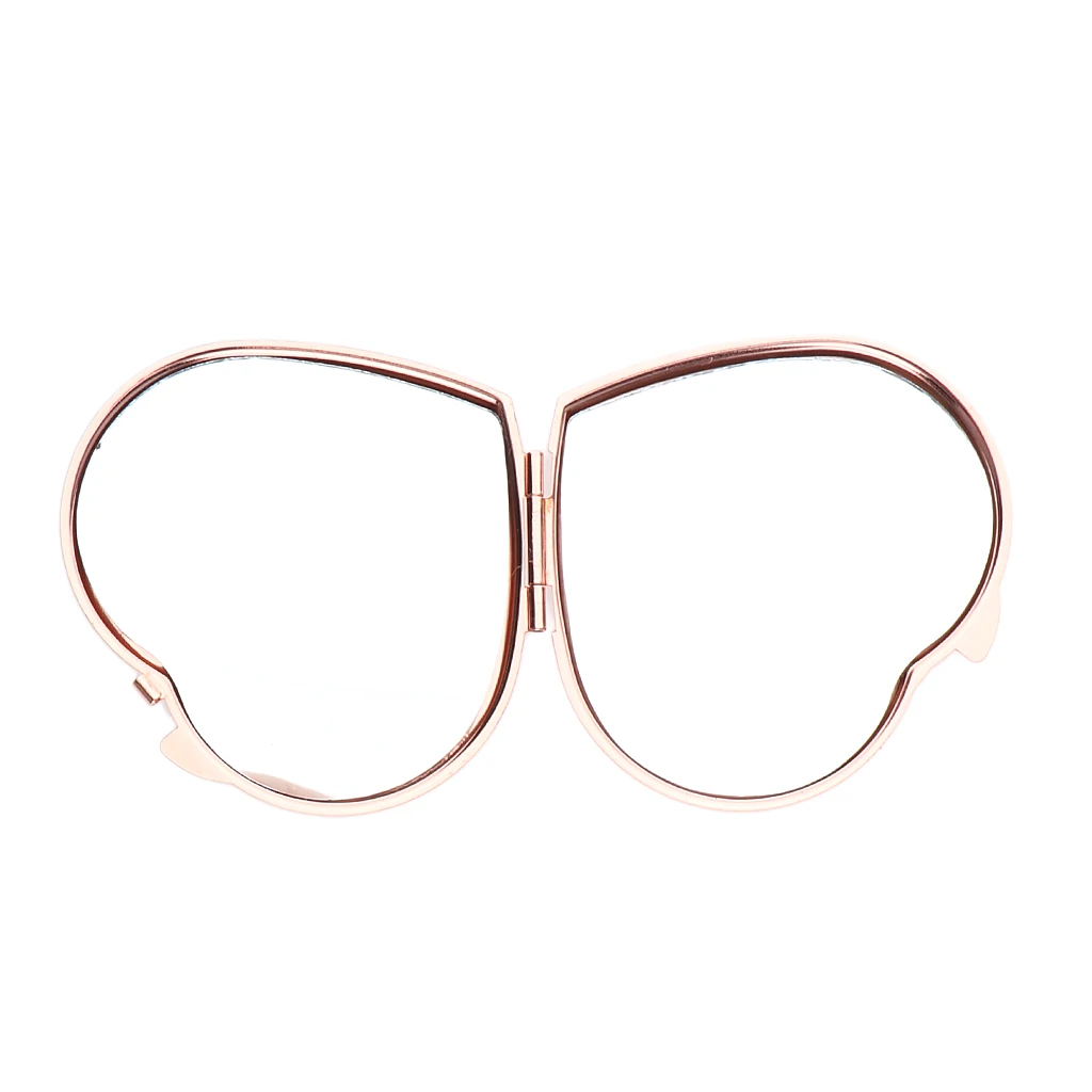 1 Piece Compact Makeup Mirror For Purses - Double Side Travel Glass Mirror, Perfect Purse & Pocket Mirror, Heart Shaped