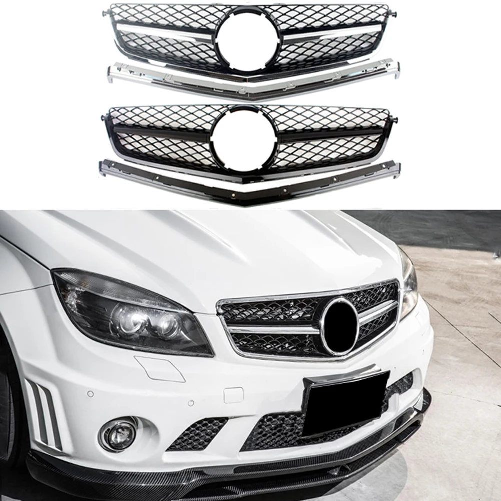 Передний жаберный верхний бампер решетка капота подходит для Mercedes Benz C-Class C63 W204 2008