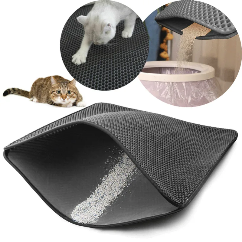 Waterproof Pet Cat Litter Mat Eva Double Layer Cat Tray Trap Mats