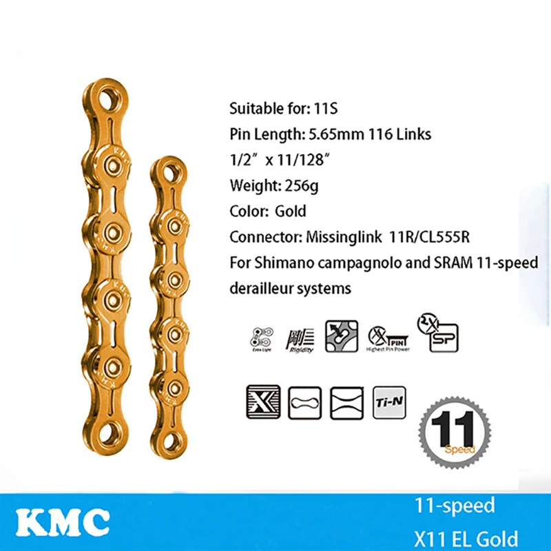 KMC велосипедная цепь X8 X9 X9sl X10 X10sl X11SL X12 велосипедная цепь для Shimano/SRAM 8 9 10 11 12 Скоростей 116л MTB шоссейные велосипедные цепи часть