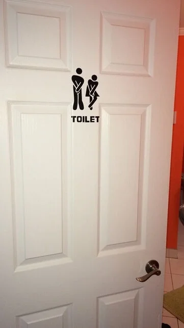 Туалетная дверная палочка для мужчин/женщин настенные виниловые наклейки знак-Украшение Искусство модный Декор JS21