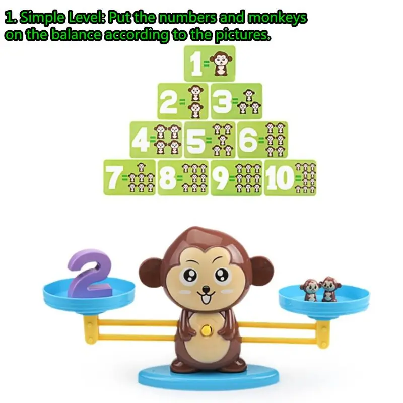 Monkey Balance образовательная Математика игра для детей, чтобы узнать счетные цифры и базовые математики, 65 шт стволовых обучения игрушка Y51E