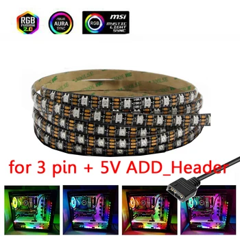 

Digital Addressable Full color RGB LED Strip light 5V for PC,RGB 2.0 3 pin ADD Header for ASUS Aura SYNC, MSI Mystic Light SYNC