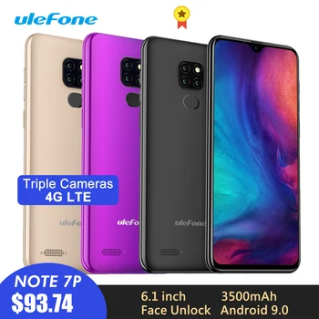 

Ulefone Note 7P Android 9.0 Smartphone 3500mAh 6.1 inch Triple Camera Face ID Quad Core 3GB+32GB 4G Cell Phone Mobile Phone