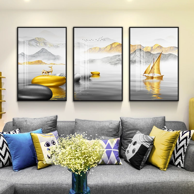 

Living room decoration painting Nordic home decoration indoor hanging painting sofa background wall modern simple large size