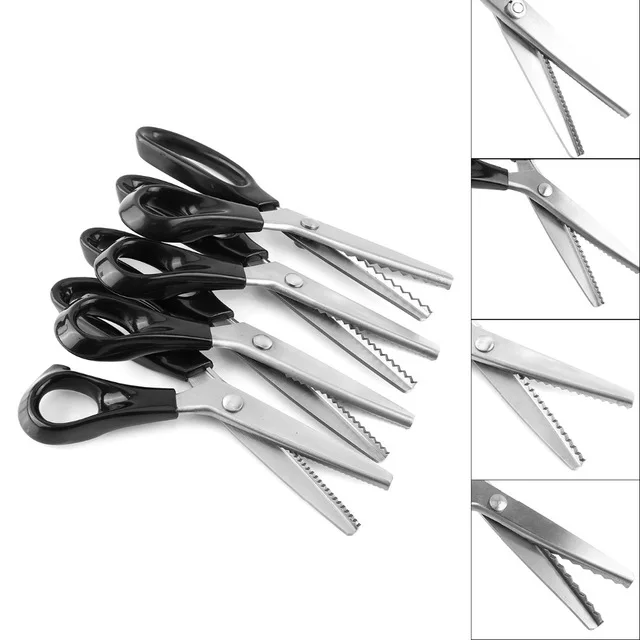 

23.5cm Zig Zag Dressmaking Fabric Pinking Sewing Cut Scissor Tailor Tool Textile DENIM Upholstery Shear DIY Handicraft Leather