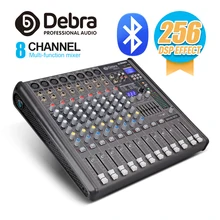 Профессиональный Debra Audio PRO 8 канальный с 256 DSP звуковыми эффектами Bluetooth студийный микшер аудио-DJ звуковой контроллер Interf