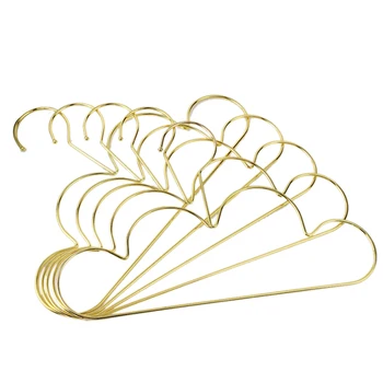 

Nordic Iron Coat Hanger Cloud Shape Wall Hook Storage Organizer Decoration Tool for Baby Kid Clothes Dres,Golden,5 Pcs