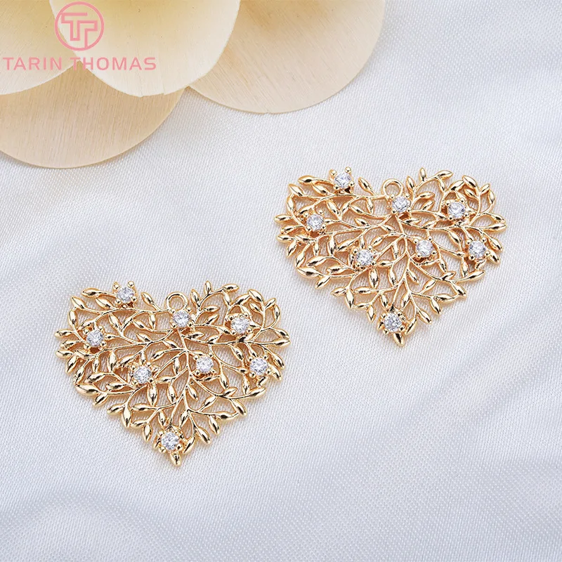 Collier Coeur Plaqué Or Avec Zircons - Pendentif à Transformations, Style Romantique