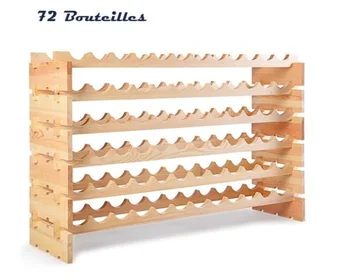 

Wooden Wine Bottle Holders 72 Bottle Holder Mount Bar Display Shelf Living Room Cabinet Red Wine Display Storage Rack HWC
