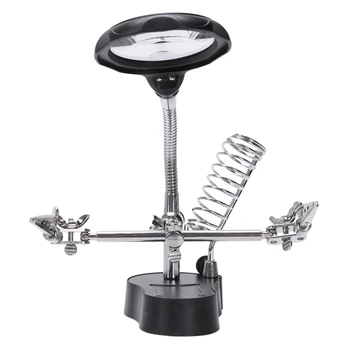 

LED Loupe 3.5X Magnifier Pince Etau Bras Troisieme Main Support Soudure Soudage