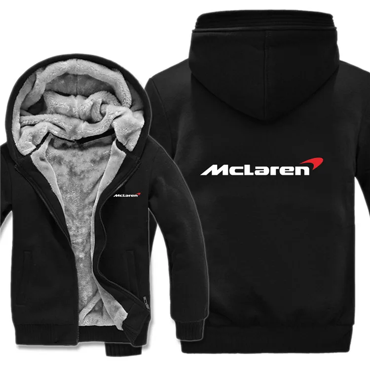 McLaren толстовки зимняя куртка для мужчин повседневная шерстяная подкладка флис McLaren толстовки пуловер человек пальто