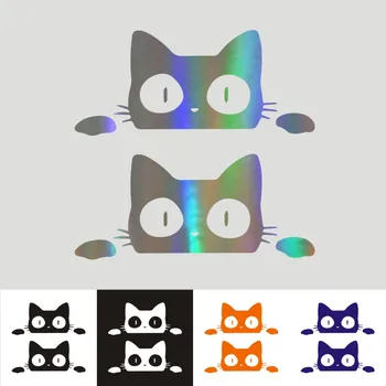 

6.2*14cm Car Sticker Cute Cat Car Bumper Stickers and Decals Car Styling Decoration Door Body Window Vinyl Stickers