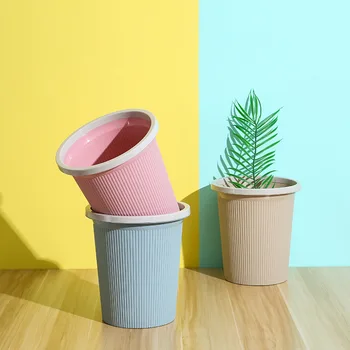 

Concise Household Tuba Toilet A Living Room Kitchen Bedroom Office Bring Pressure Circle Nothing Cover Trash Wastepaper Basket A