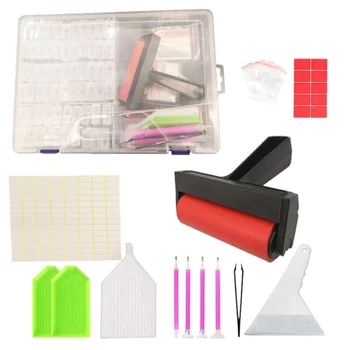 

64 Pcs Portable Diamond Painting Storage Containers Storage Box Diamond Painting Accessories Tools for Diamond Embroidery