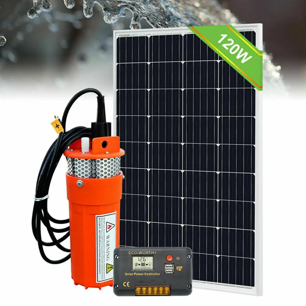 1/2Inch 12V Solar Powered DC Deep Well Pump for Farm Ranch Outdoor