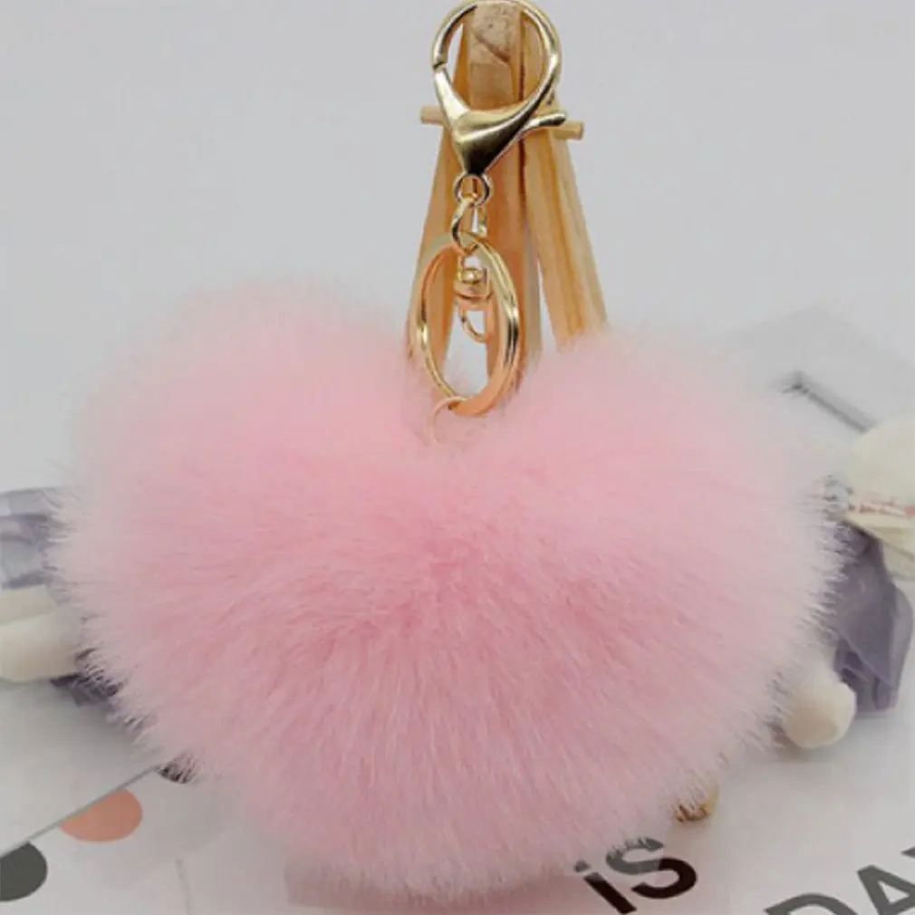 

Romatic color heart shape Keychain Pendant Women's Key Ring Cell Phone Holder Key Chains Bag Chain Pendant Car Accessory