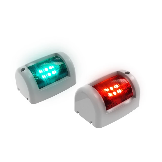 12 فولت LED زوج واحد مقاوم للماء البحرية يخت الملاحة مصباح البلاستيك الأحمر والأخضر الميمنة و ميناء قارب الجانب الخفيفة