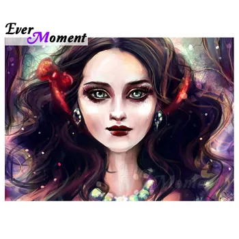 

Ever Moment Diamond Mystery Paintings Beauty Girl Portrait Full Square Stones Hobby DIY Craft Decoration For Giving Decor 4Y938