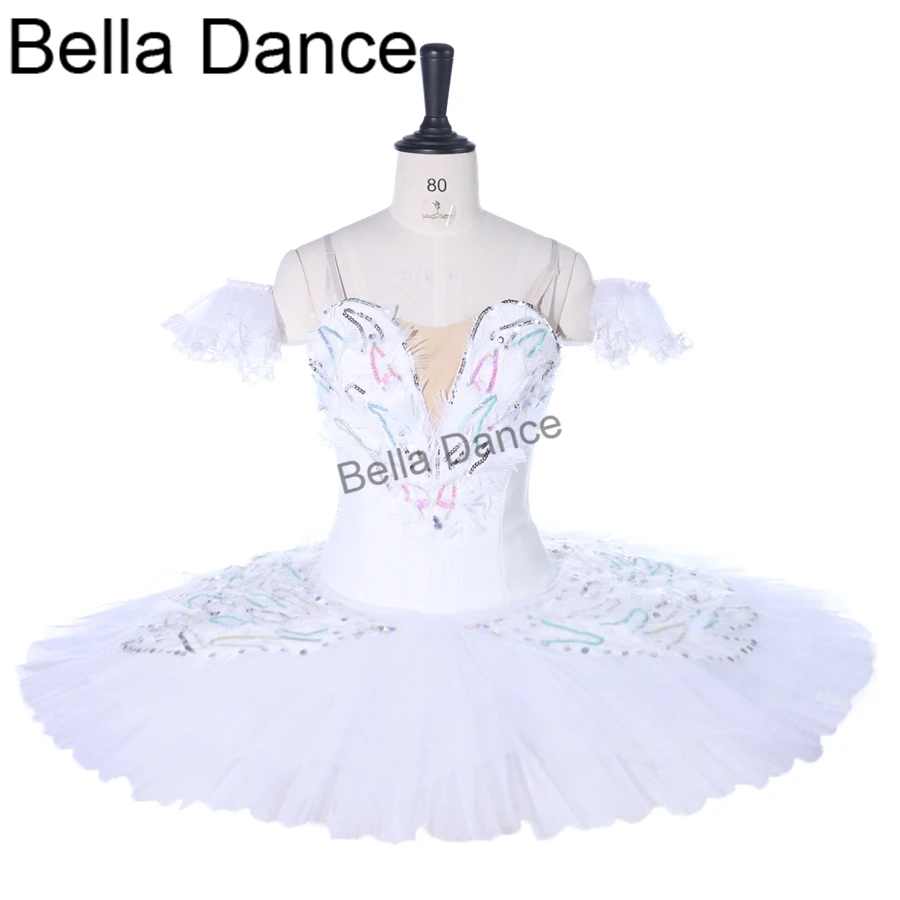 Girl Ballerina Professional Ballet Tutu White SwanBT9257 Classical Ballet Stage Costume Pancake Platter Tutu Dress Girls