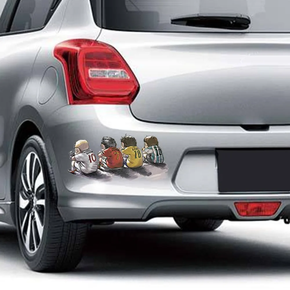 Новая мультяшная наклейка для автомобиля украшение футболиста с рисунком