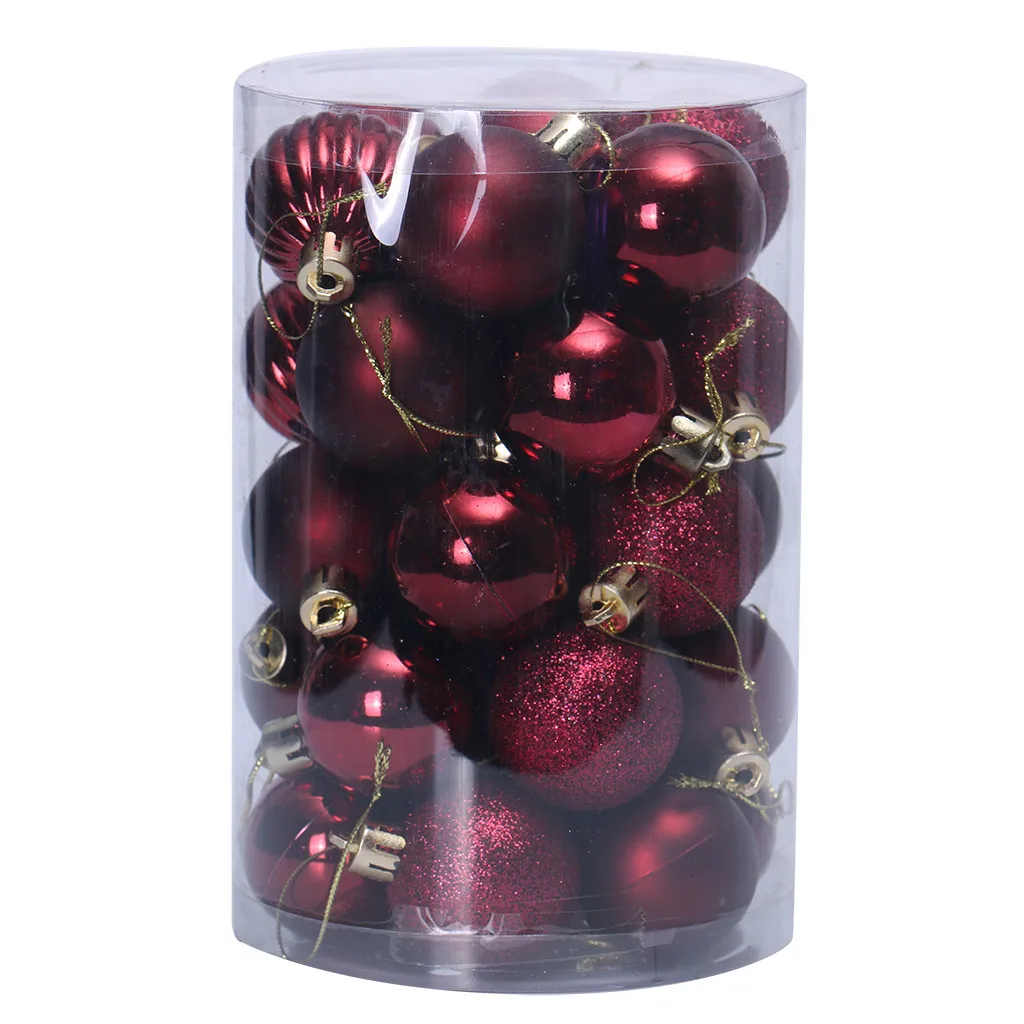 34 шт 40 мм Рождественская елка шар-безделушка подвесное украшение для домашней вечеринки декор рождественские принадлежности украшения для дома - Цвет: R