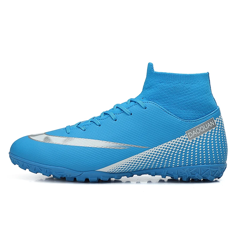 Botas de fútbol de tobillo alto para exteriores, antideslizantes, con clavos largos, botas de fútbol, talla grande 48, botas de fútbol ultraligeras, zapatillas de fútbol para hombre