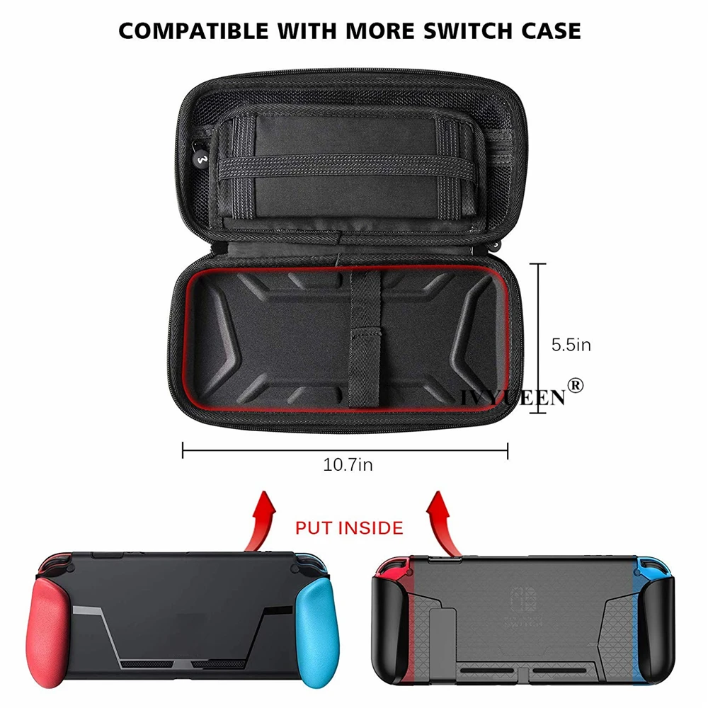 IVYUEEN сумка для хранения с 8 аналоговыми ручками для Nintendo Switch Joy-con