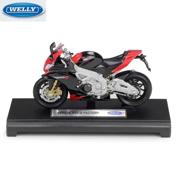 

WELLY 1:18 APRILA RSV 4 Factory Die-casting Simulation Motorcycle Model Metal Toy Decoration Collector's Gift Kids Birthday Gift