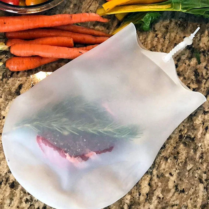 2 Упаковки Премиум Многоразовые Большой кулинарный силикон Sous Vide сумки свежее хранение экологически чистые продукты сохранение погружения циркуляторы